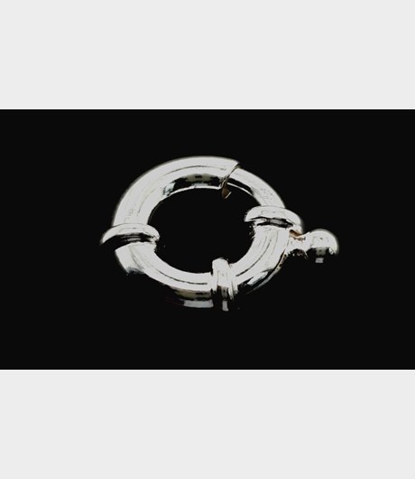Lås runt 12x3mm u ögla 925