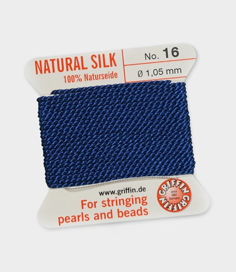 Pärlsilke mörkblå