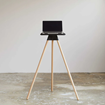 Laptop Stand Smoked Oak + Phone Holder