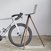 Laptop Stand Smoked Oak + Phone Holder