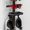 Rack D . Shoes + 2x Glasses + Helmet + Tray Natural Oak