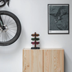 Desk Organiser . 3x Glasses + Charging Tray Natural Oak
