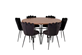 Furniture Fashion Matgrupp Copenhagen Brunt & 6st Limhamn Stolar Svart
