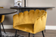 Furniture Fashion Matgrupp Copenhagen Svart & 4st Limhamn Karmstolar Gul
