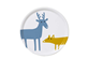 Bengt & Lotta Bricka Elk And Fox Rund