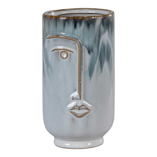 House Nordic Vas Keramik Face Blue