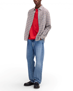 NN07 Deon Ls Shirt 50037 Blue Check