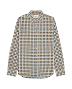 NN07 Deon Ls Shirt 50037 Blue Check