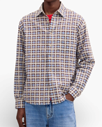 NN07 Deon Ls Shirt 50037 Blue Check