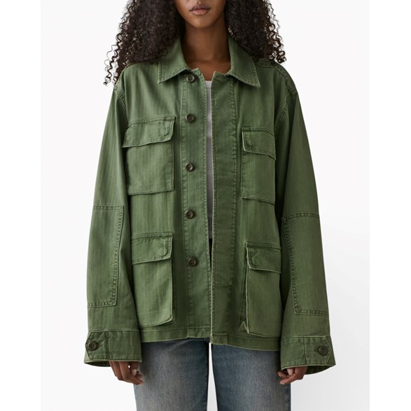 Jeanerica Lucy Jacket Chevron Green