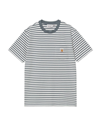 Carhartt WIP S/S Ezra Pocket T-Shirt Ezra Stripe Cozy Blue