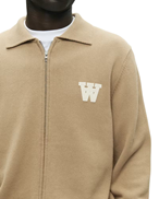 Wood Wood Tay Zipper Cardigan Ermine