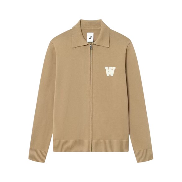 Wood Wood Tay Zipper Cardigan Ermine