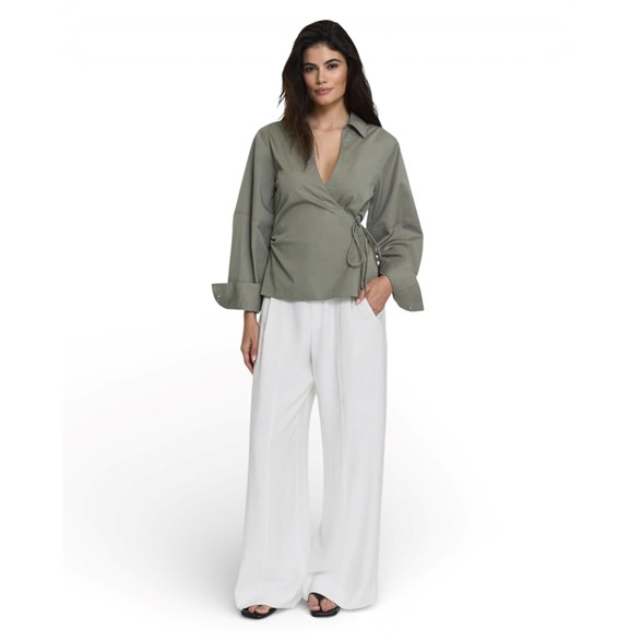 Twist & Tango Mella Wrap Shirt Khaki