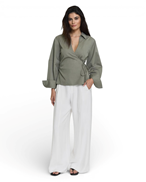 Twist & Tango Mella Wrap Shirt Khaki