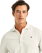 Morris Harland Ls Polo Shirt Off White