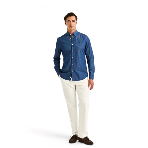 Morris Light Denim Shirt Slim Old Blue