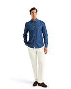 Morris Light Denim Shirt Slim Old Blue