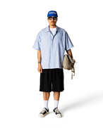 Woodbird Wang Ox Flower Shirt Light Blue