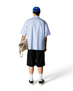 Woodbird Wang Ox Flower Shirt Light Blue