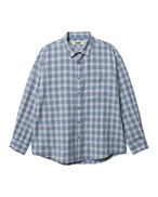 Woodbird Jong Dobby Check Shirt Light Blue