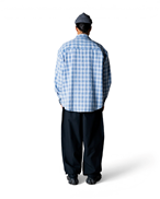 Woodbird Jong Dobby Check Shirt Light Blue