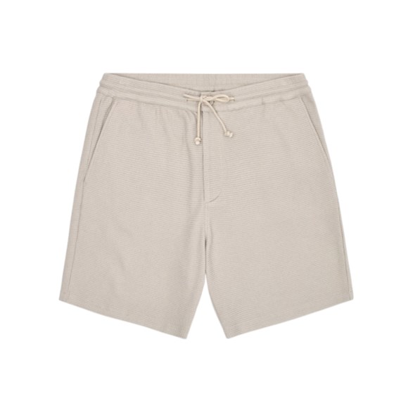 KnowledgeCotton Apparel Ash Waffle Shorts Light Feather Grey