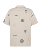 KnowledgeCotton Apparel Relaxed Embroidery Shirt Light Feather Gray