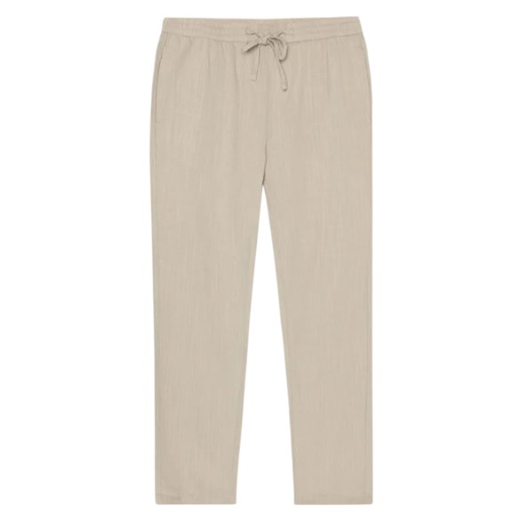 KnowledgeCotton Apparel Tim Tapered Linen-Mix Pants Light Feather Gray