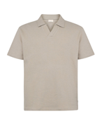 KnowledgeCotton Apparel Waffle Polo Light Feather Grey