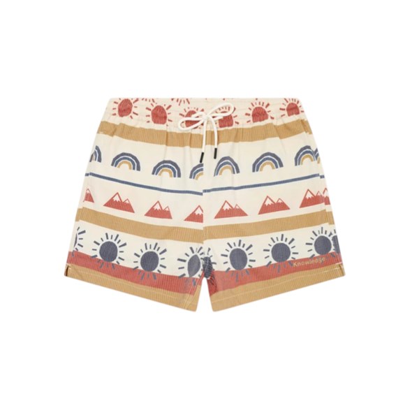 KnowledgeCotton Apparel Seersucker Swinshorts Aop Multi Print