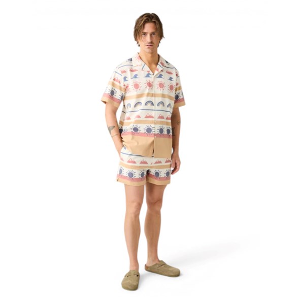 KnowledgeCotton Apparel Relaxed Print Ss Shirt Aop Print