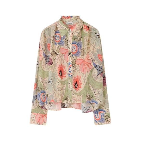 Rodebjer Taylor Ducharne Shirt Coral Multi