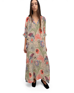 Rodebjer Windy Print Plissé Dress Coral Multi