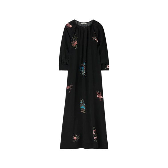 Rodebjer Windy Light Silk Dress Black Multi