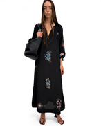 Rodebjer Windy Light Silk Dress Black Multi
