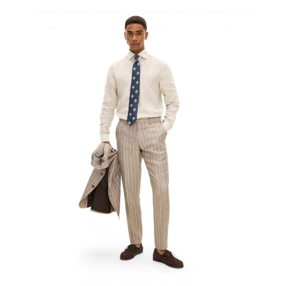 Oscar Jacobson Dandy Trousers Brindle Beige