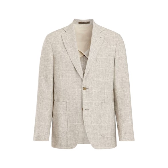 Oscar Jacobson Ferry Soft Patch Blazer Almond Beige