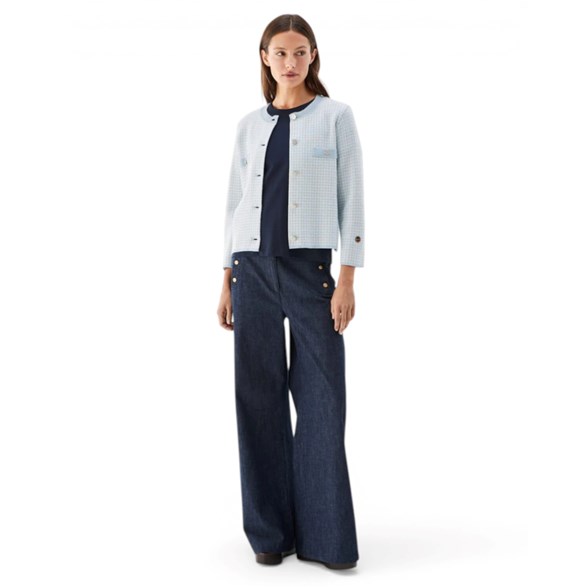 Busnel Elle Jacket Pepita Ice Blue