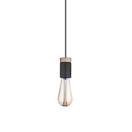 Herstal Holder Fönsterlampa Svart/Mörk Ek