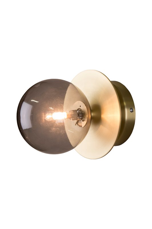 Globen Lighting Art Deco Väggplafond/Takplafond Ip44 Mässing/Rökfärgad