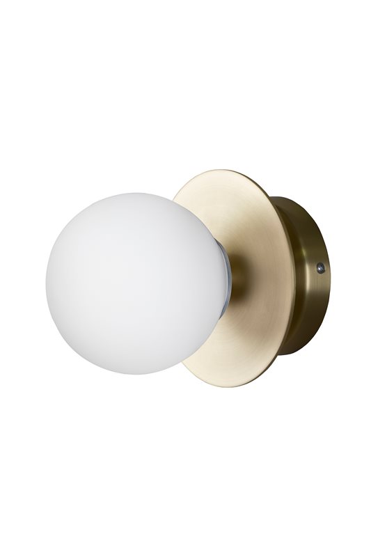 Globen Lighting Art Deco Väggplafond/Takplafond Ip44 Mässing/Vit
