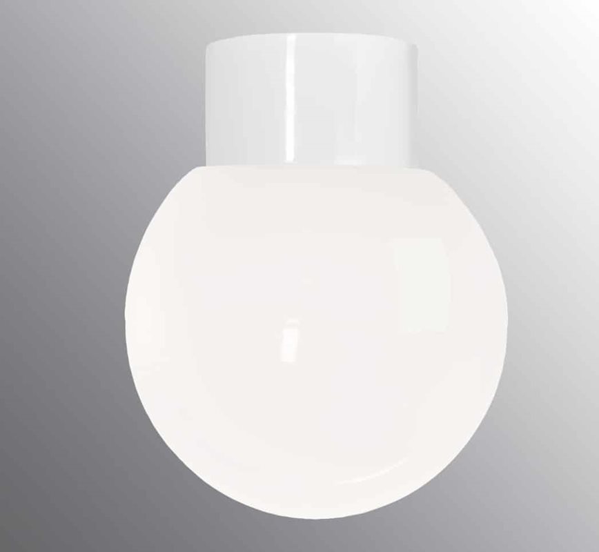 Ifö Electric Classic Glob Rak Vit/Blank Opalglas 180Mm Ip54