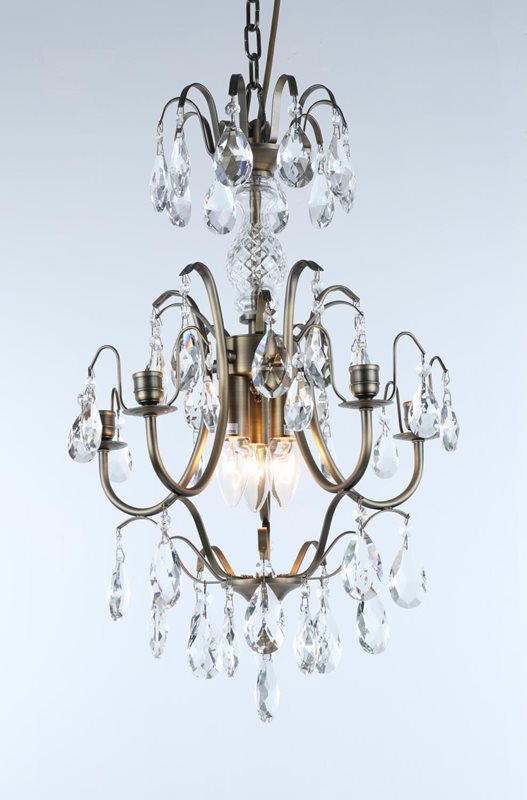 Norrsken Design Charlotte Kristallkrona Liten 5-Armad Antik