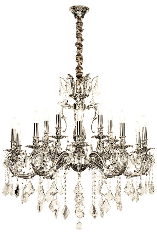 Aneta Lighting Allington takkrona kristallkrona 15-L antiksilver K5