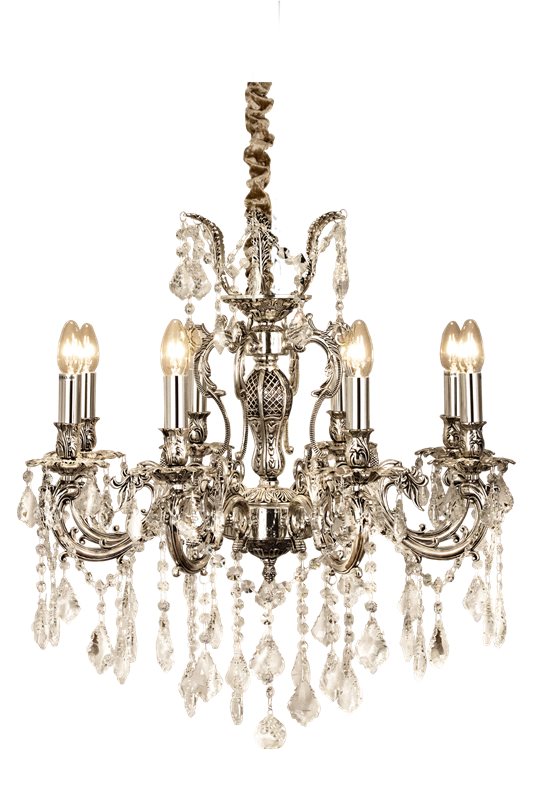 Aneta Lighting Allington takkrona kristallkrona 8-L antiksilver K5