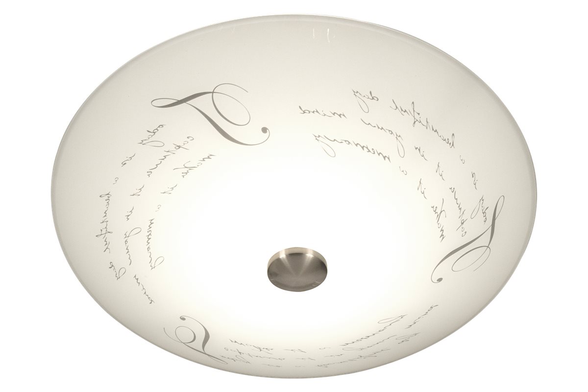 Aneta Lighting Skriftplafond 50cm vit-stål