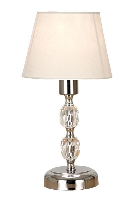 Aneta Lighting Johanna bordslampa 30cm mini krom inkl. vit skärm