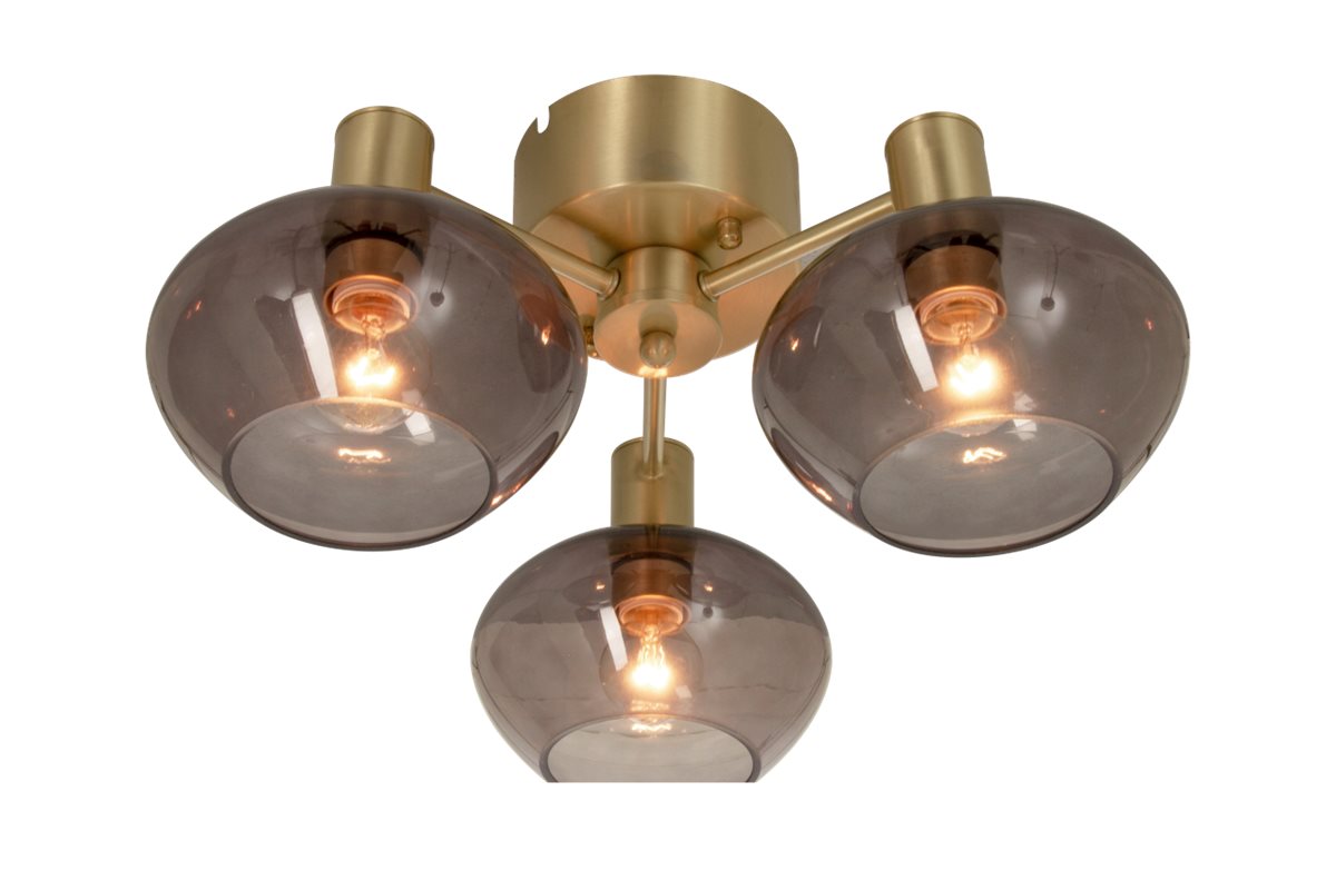 Aneta Lighting Bell Takplafond 3:A Rund Mattmässing-Rökfärgad