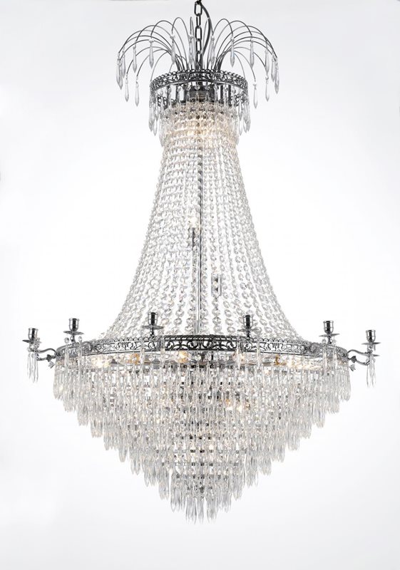 Norrsken Design Empire Kristallkrona 10-Armad Krom